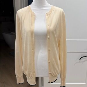 Escada Off-White Button-Up Cardigan